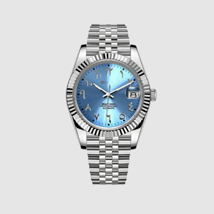 Baby Blue Arabic DateJust