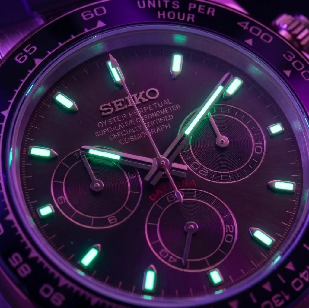 Seiko Mod | Rubber Daytona Rose Chocolate