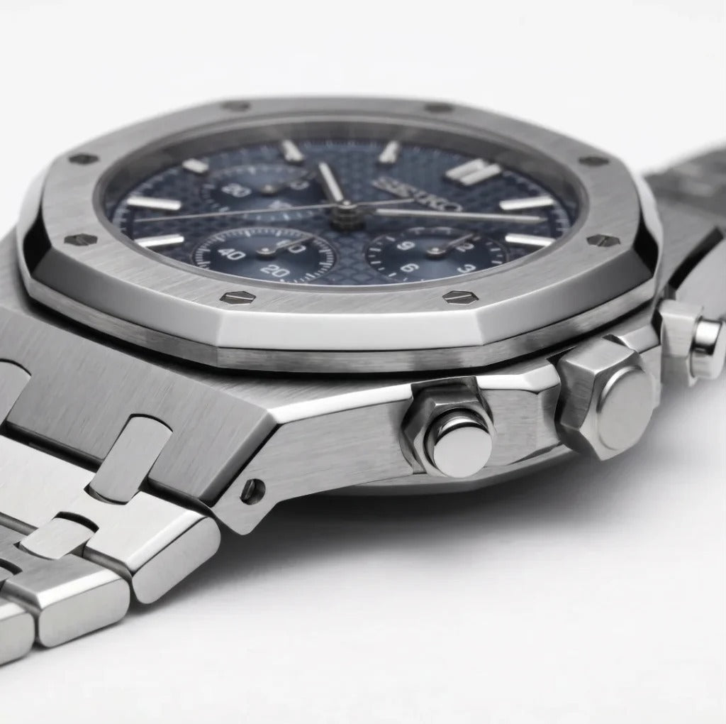 Seiko Mod | Royal Oak Blue Chrono