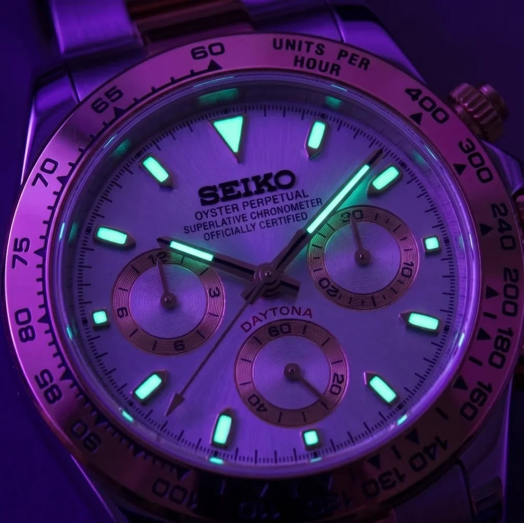 Seiko Mod | Daytona Two Tone White Gold