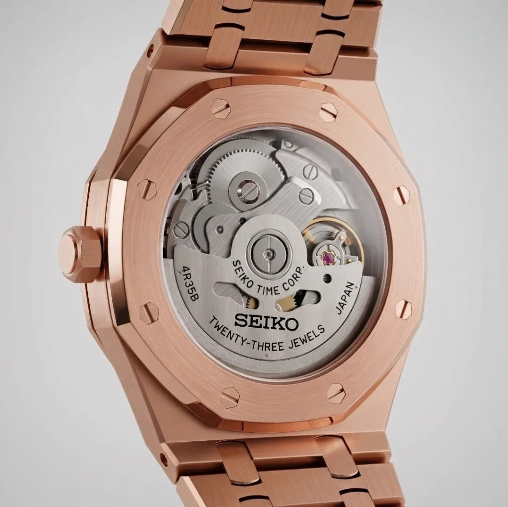 Seiko Mod | Royal Oak Skeleton Rose