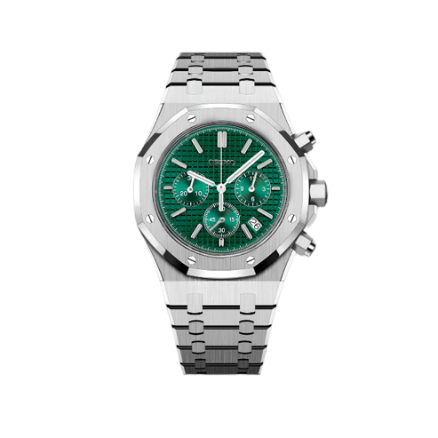 Seiko Mod - Seiko Oak Chrono Silver - Green Watch