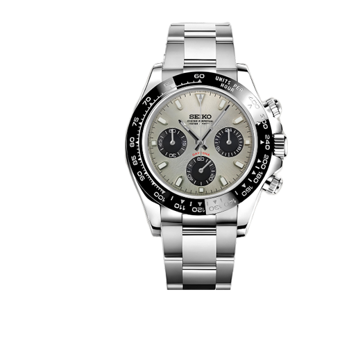 Seiko Mod - Daytona Mod Silver Watch
