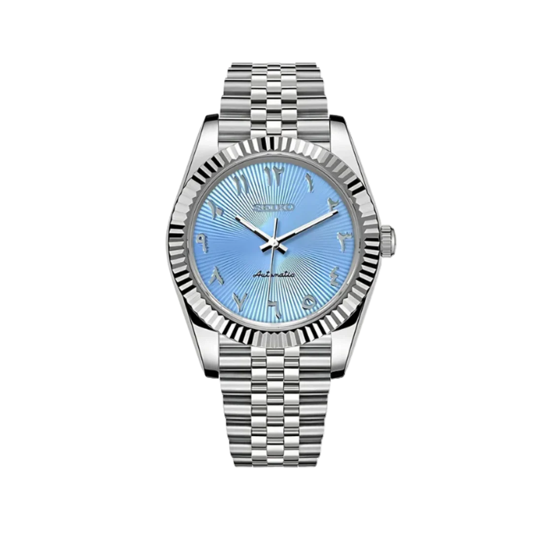 Datejust Mod Silver - Blue Arabic (v2)