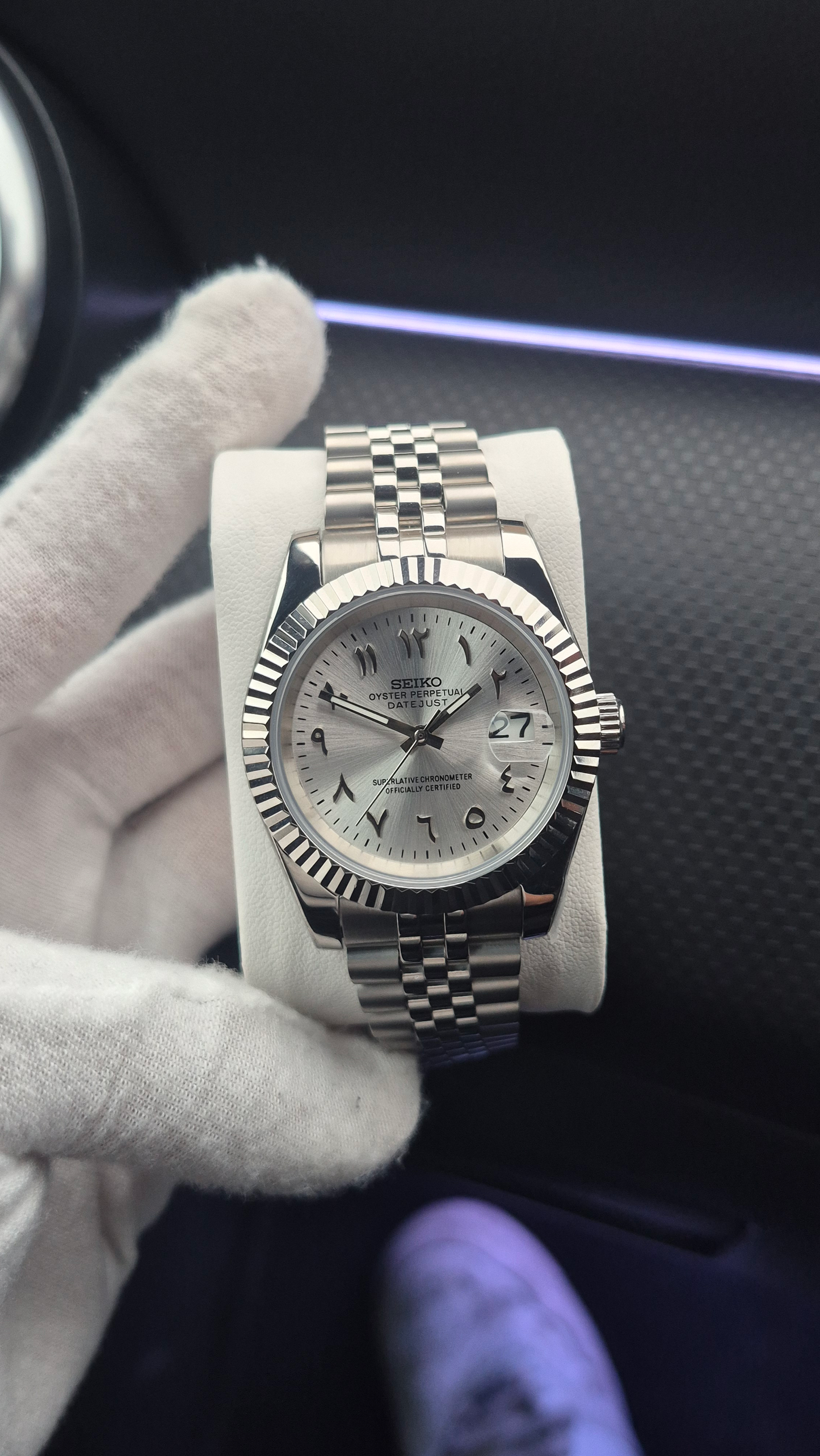Platinum Arabic DateJust