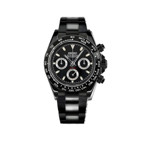 Seiko Mod - Daytona Mod Triple Black Watch