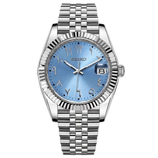 DateJust Blue Arabic