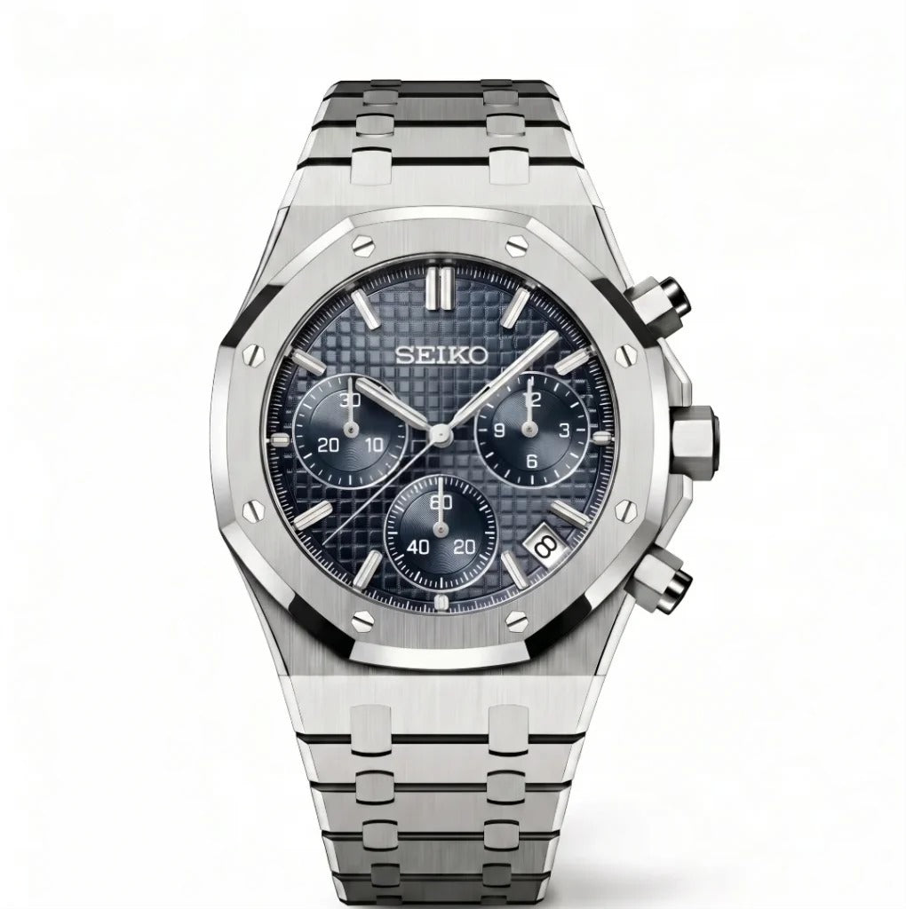 Seiko Mod | Royal Oak Blue Chrono
