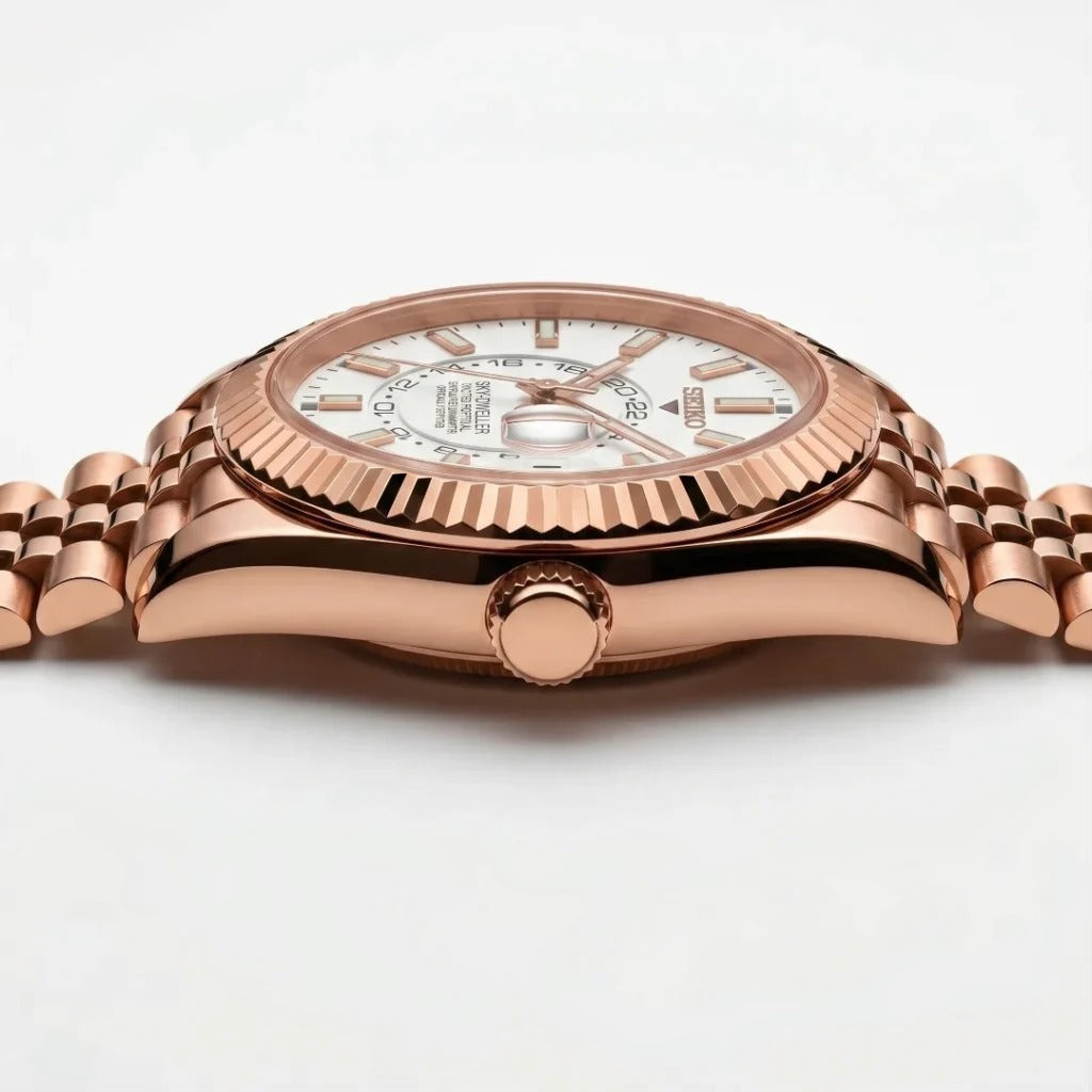 Seiko Mod | Sky Dweller Rose White