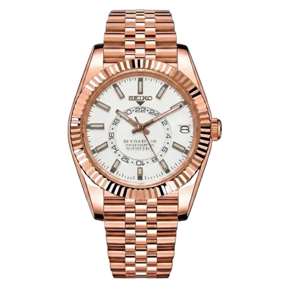 Seiko Mod | Sky Dweller Rose White