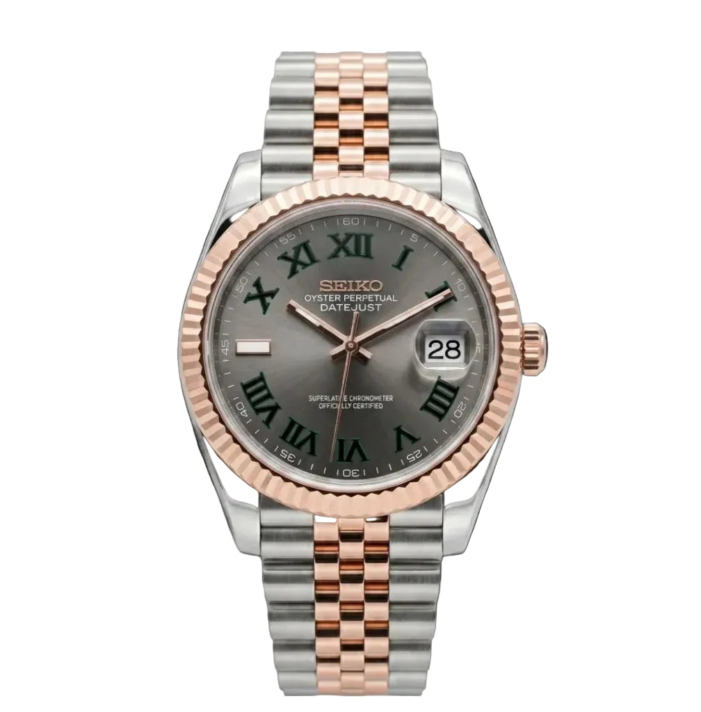 Seiko Mod | DateJust Two Tone Wimbledon