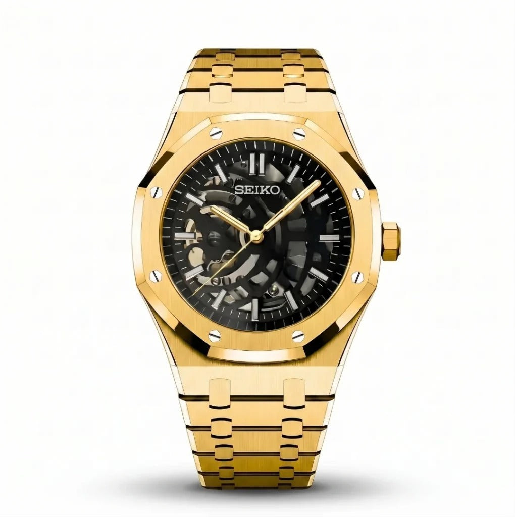 Seiko Mod | Royal Oak Skeleton Gold