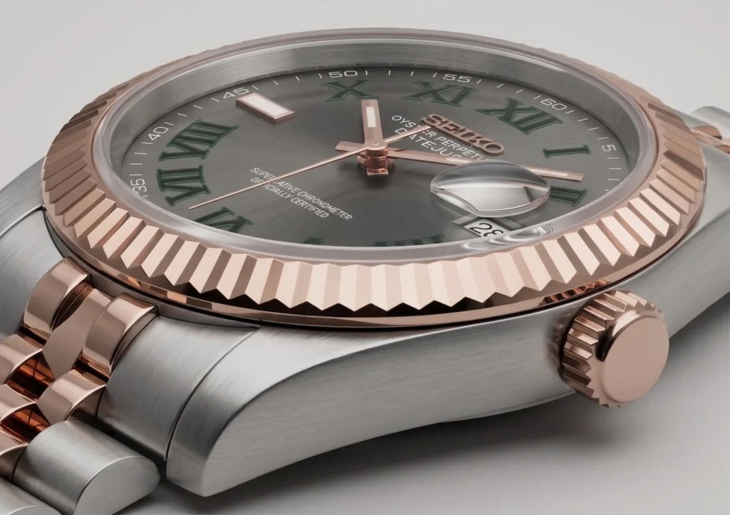 Seiko Mod | DateJust Two Tone Wimbledon