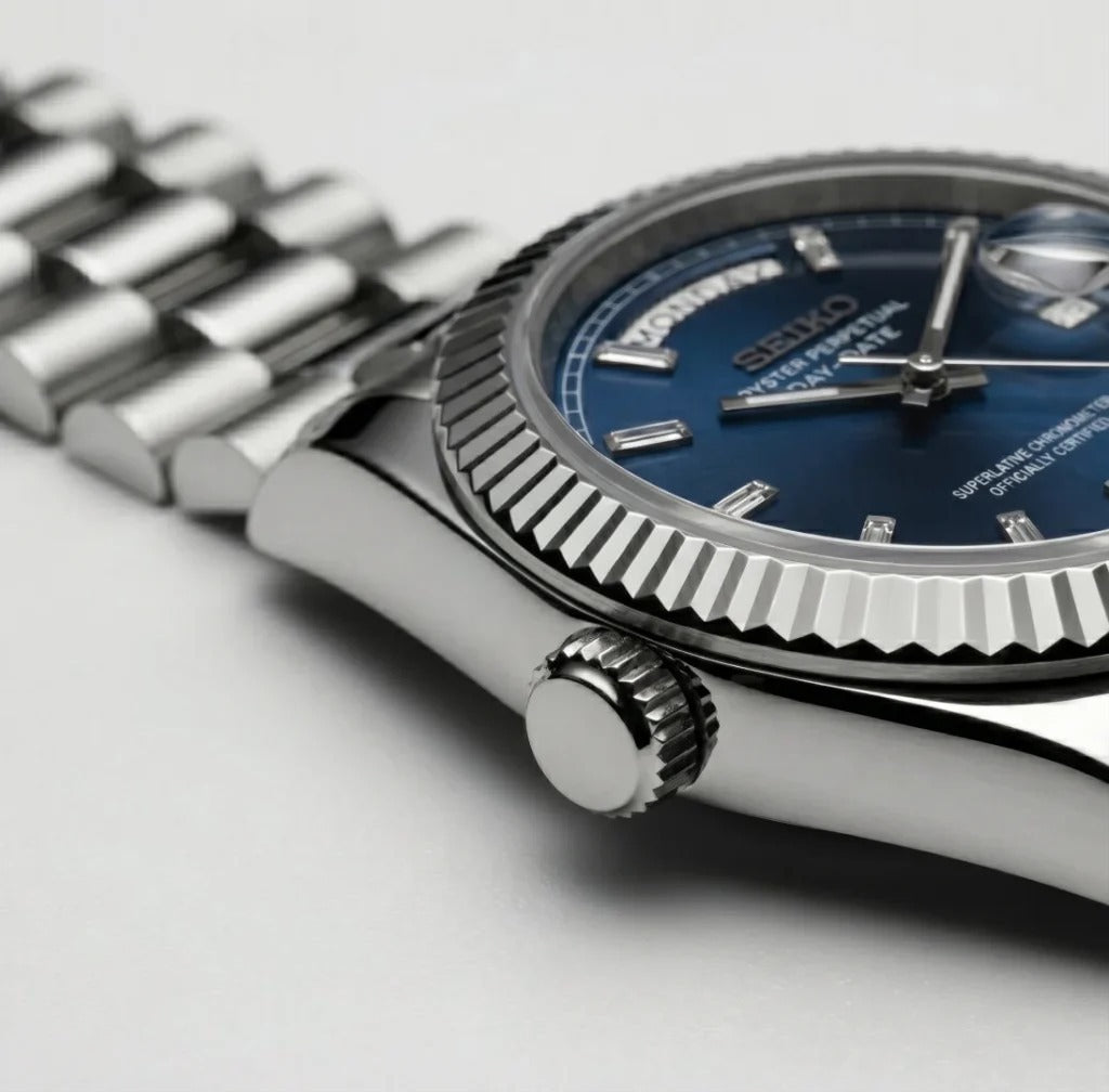 Seiko Mod | DayDate Blue Baguette