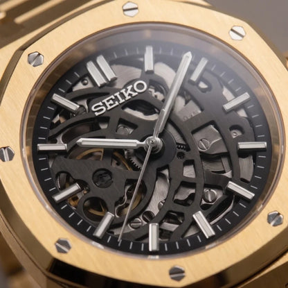 Seiko Mod | Royal Oak Skeleton Gold