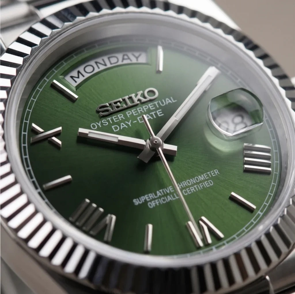 Seiko Mod | DayDate Olive Baguette