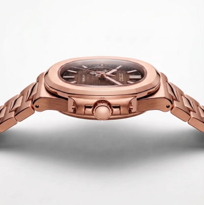 Seiko Mod | Nautilus Rose Chocolate Open Heart