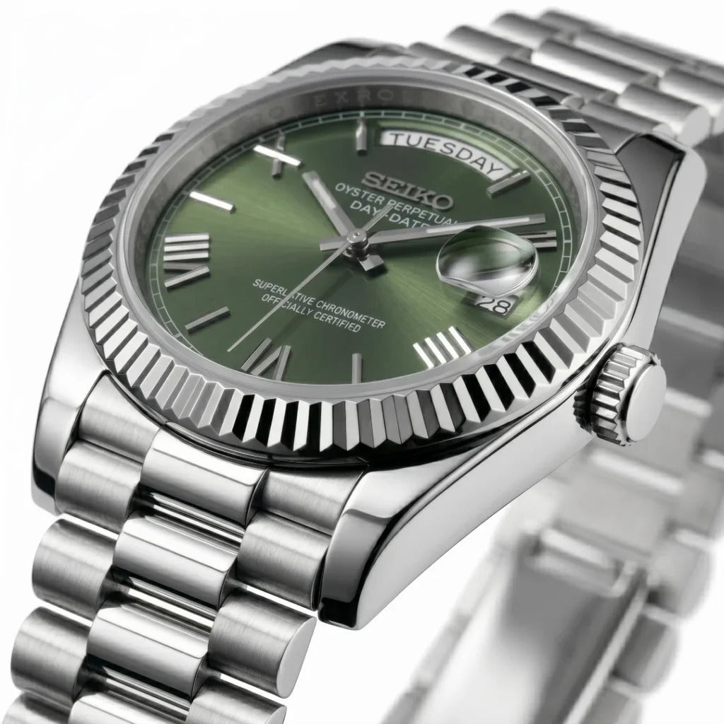 Seiko Mod | DayDate Olive Baguette