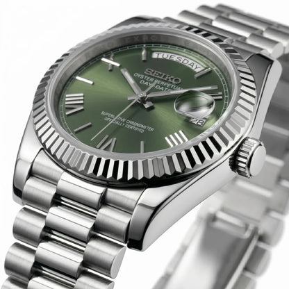 Seiko Mod | DayDate Olive Baguette