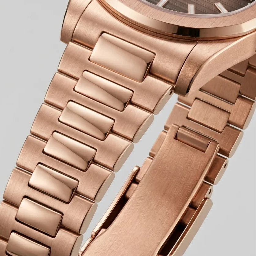 Seiko Mod | Nautilus Rose Chocolate Open Heart