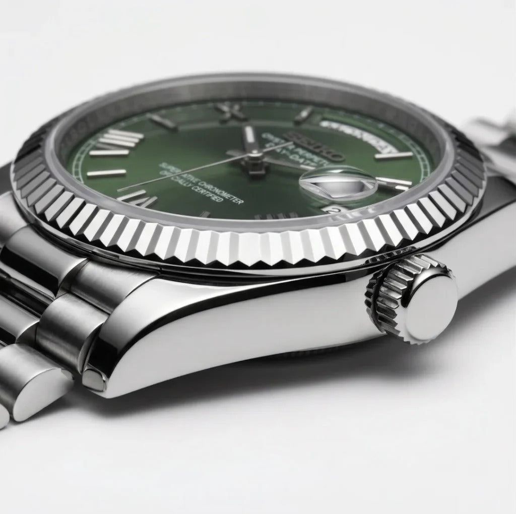 Seiko Mod | DayDate Olive Baguette
