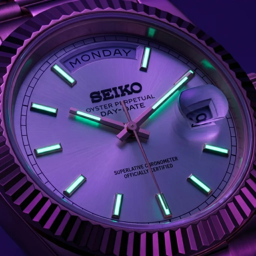 Seiko Mod | DayDate White Gold Baguette