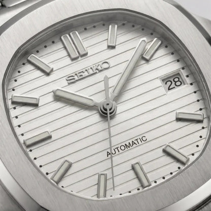 Seiko Mod | Nautilus White