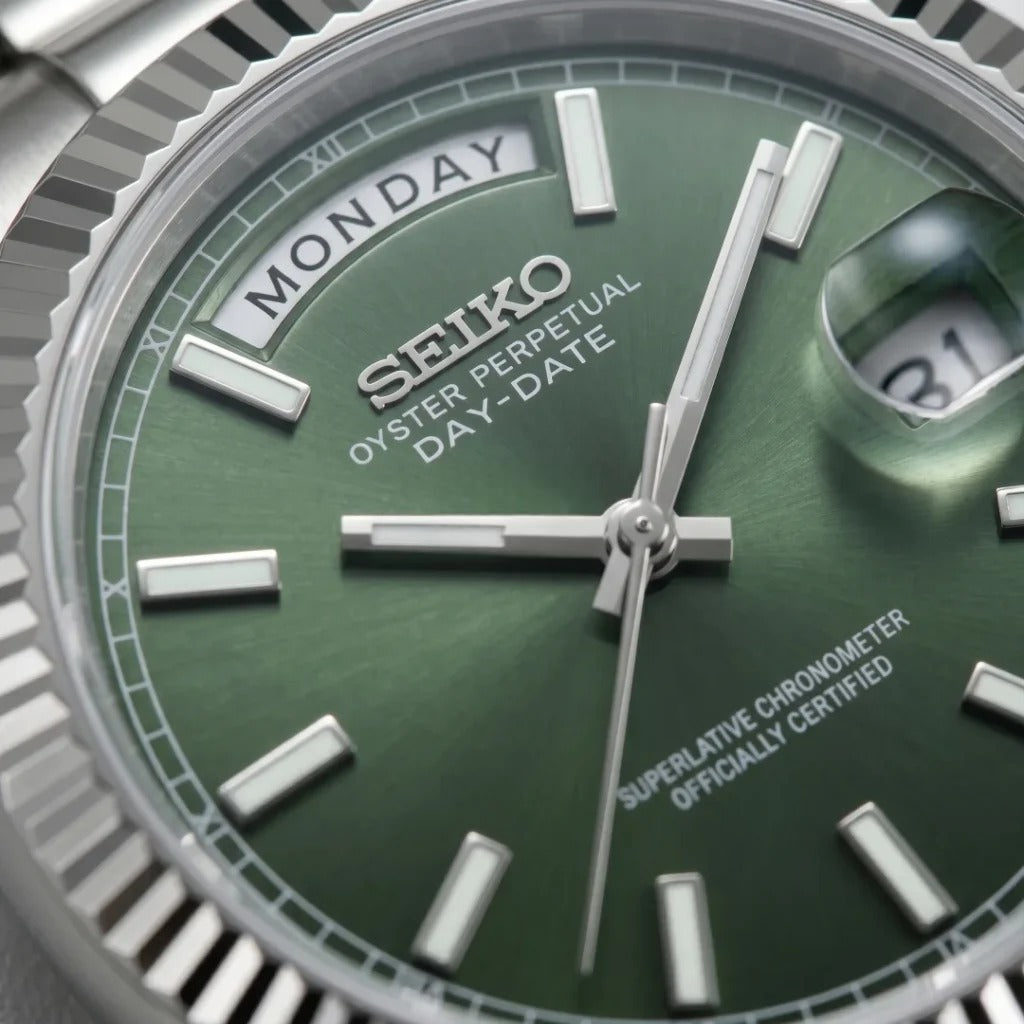 Seiko Mod | DayDate Green Baguette