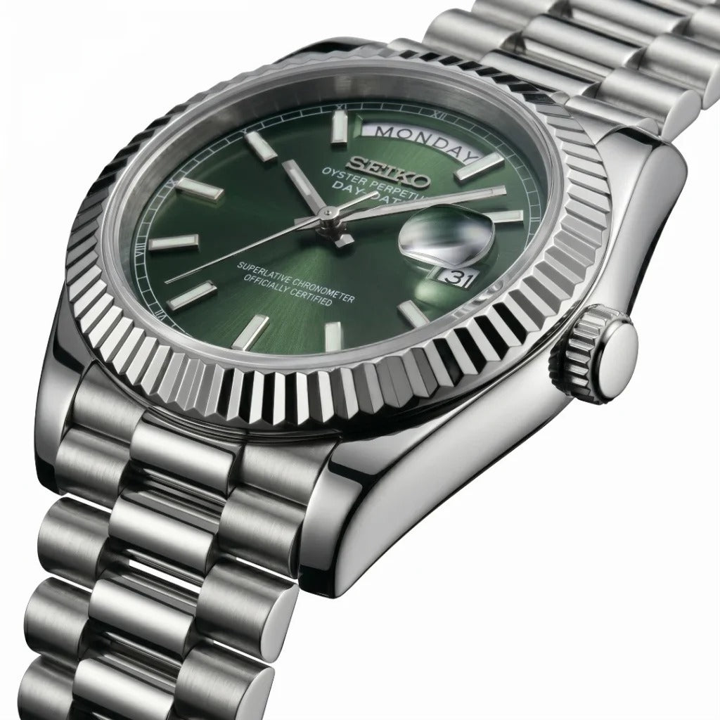 Seiko Mod | DayDate Green Baguette