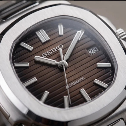 Seiko Mod | Nautilus Brown