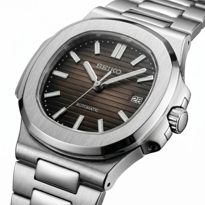 Seiko Mod | Nautilus Brown