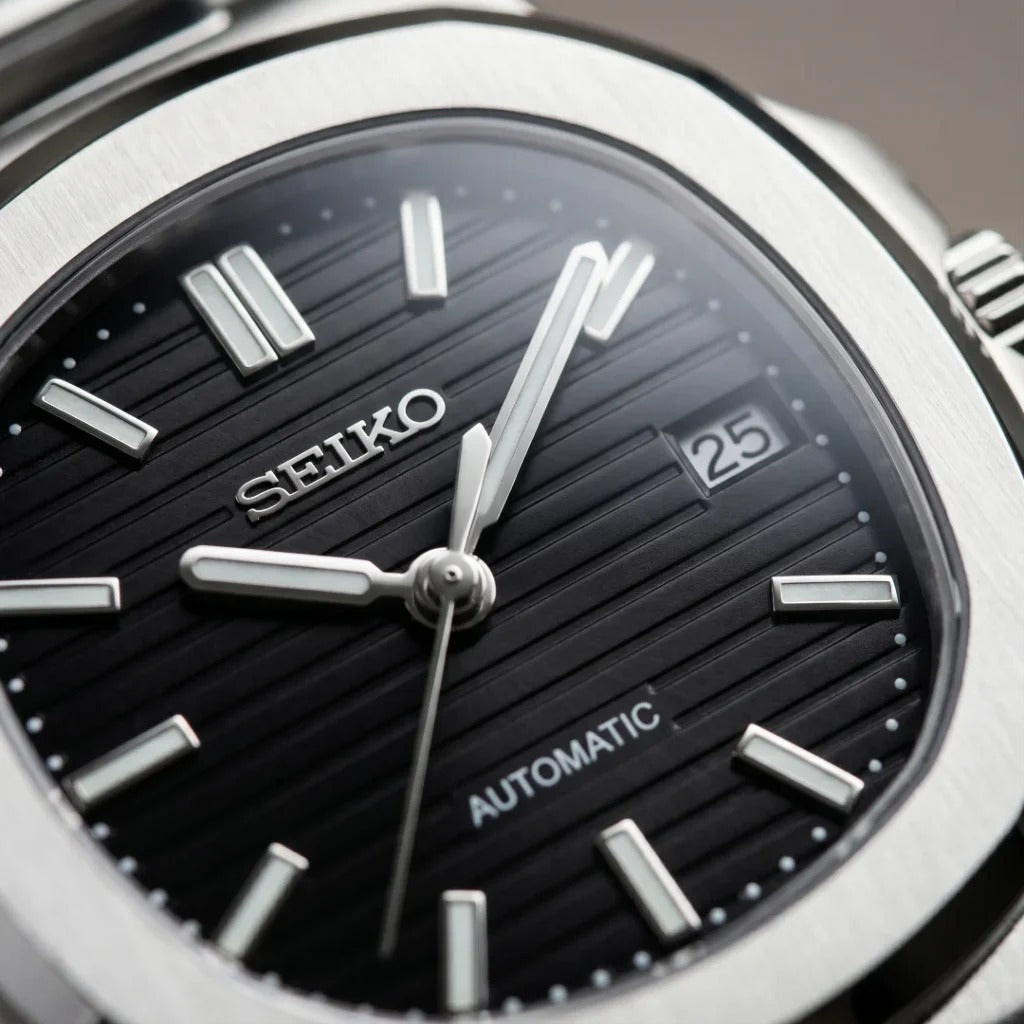 Seiko Mod | Nautilus Black