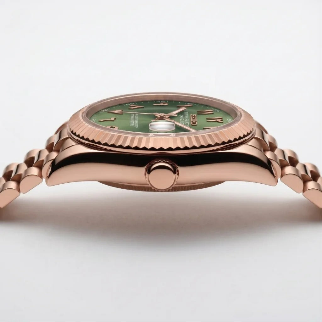 Seiko Mod | DateJust Rose Green Arabic
