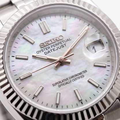 Seiko Mod | DateJust Mother of Pearl