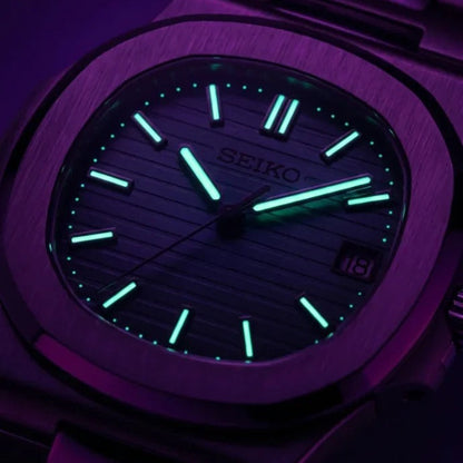 Seiko Mod | Nautilus Rose Black