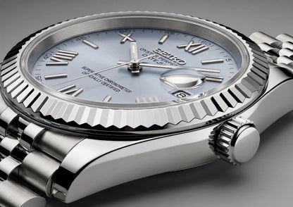 Seiko Mod | DateJust Roman Baby Blue