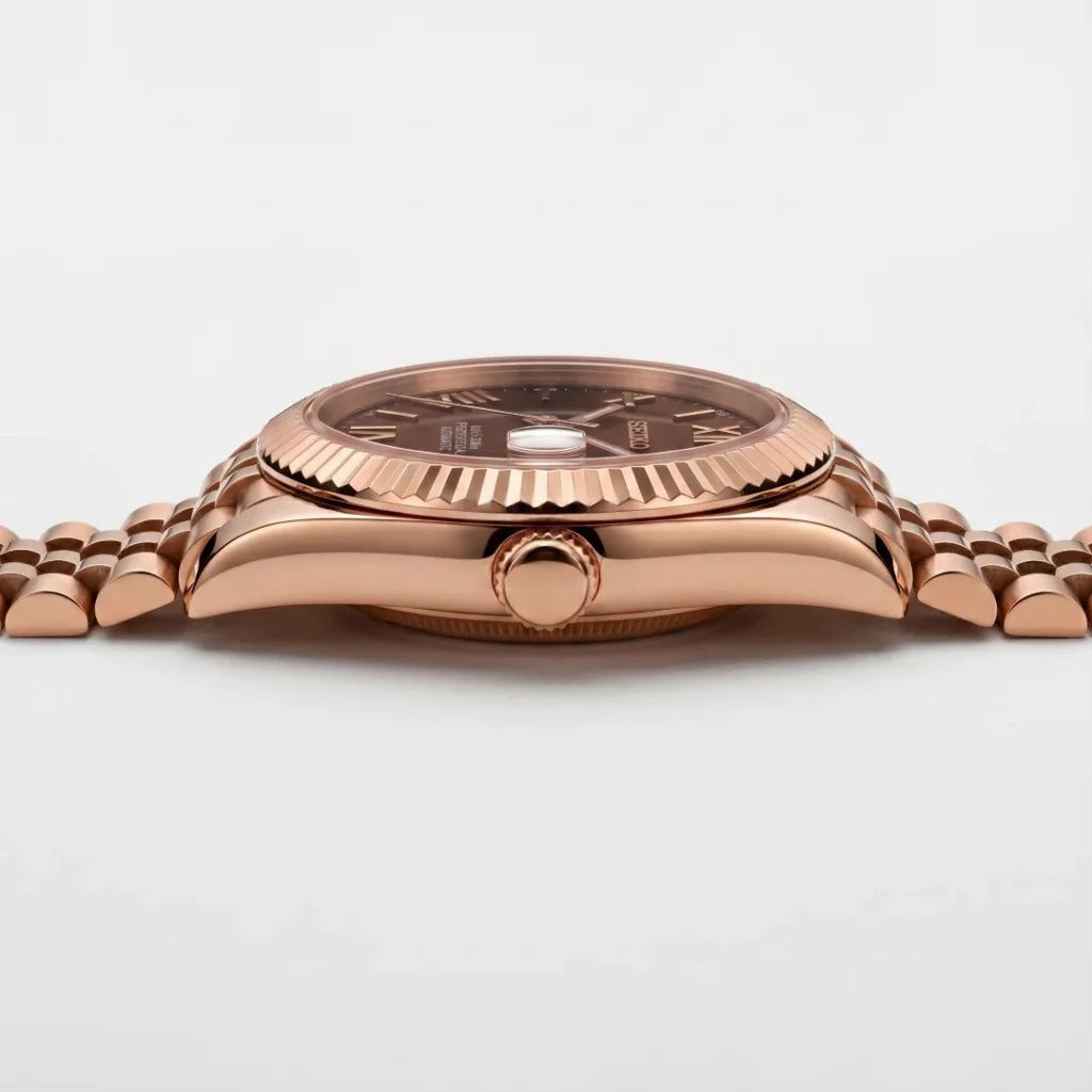 Seiko Mod | DateJust Triple Roman Rose