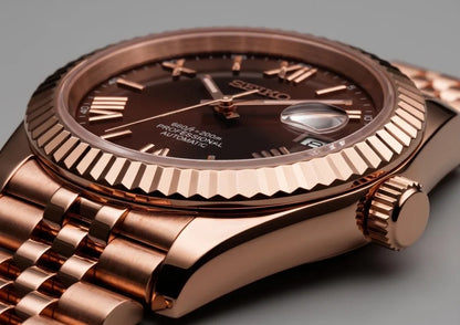 Seiko Mod | DateJust Triple Roman Rose