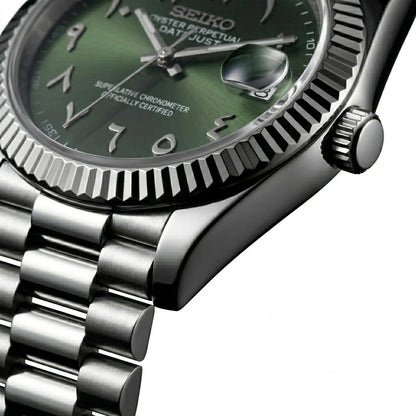 Seiko Mod | DateJust Olive Green Arabic