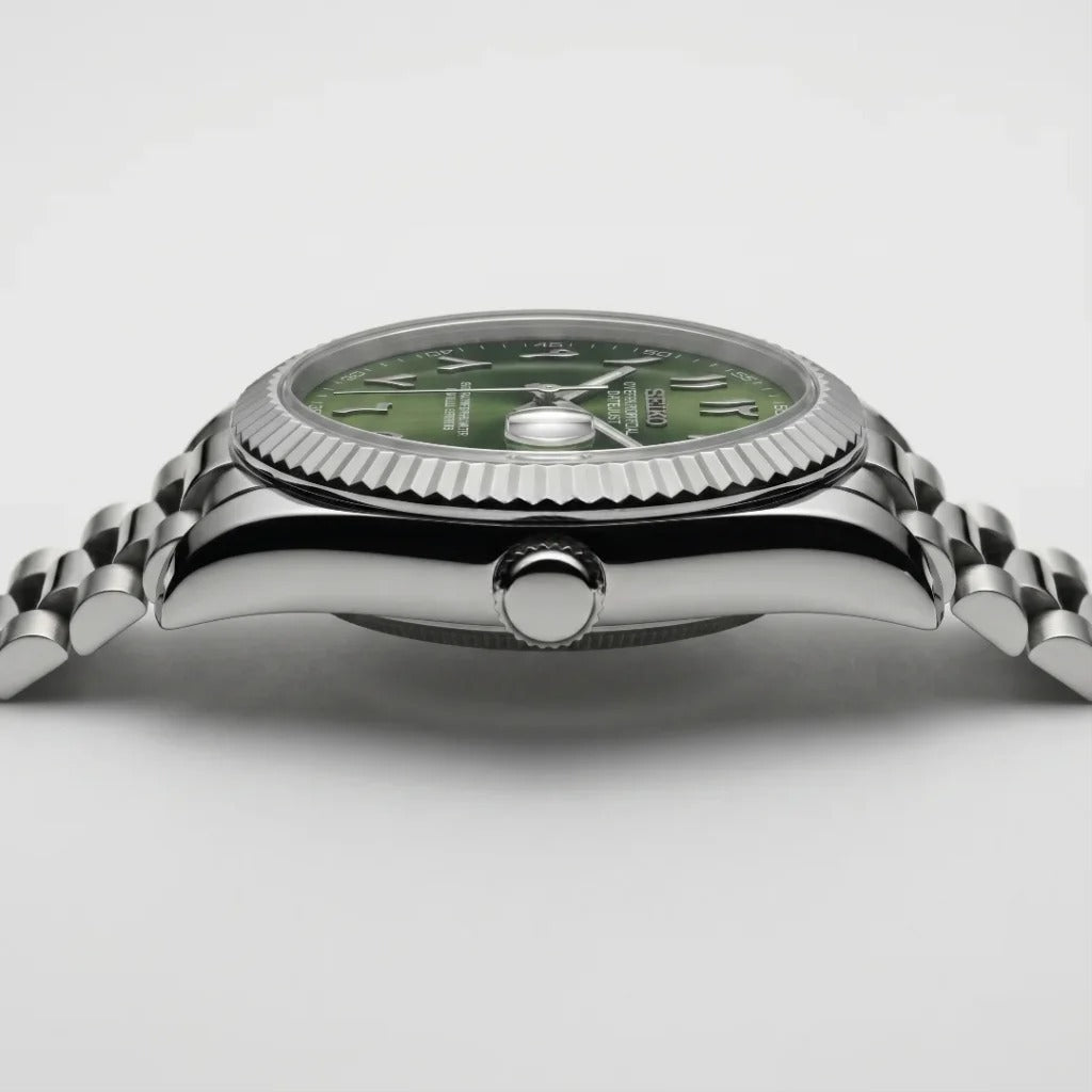 Seiko Mod | DateJust Olive Green Arabic