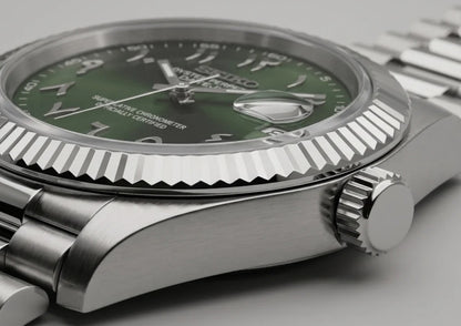 Seiko Mod | DateJust Olive Green Arabic