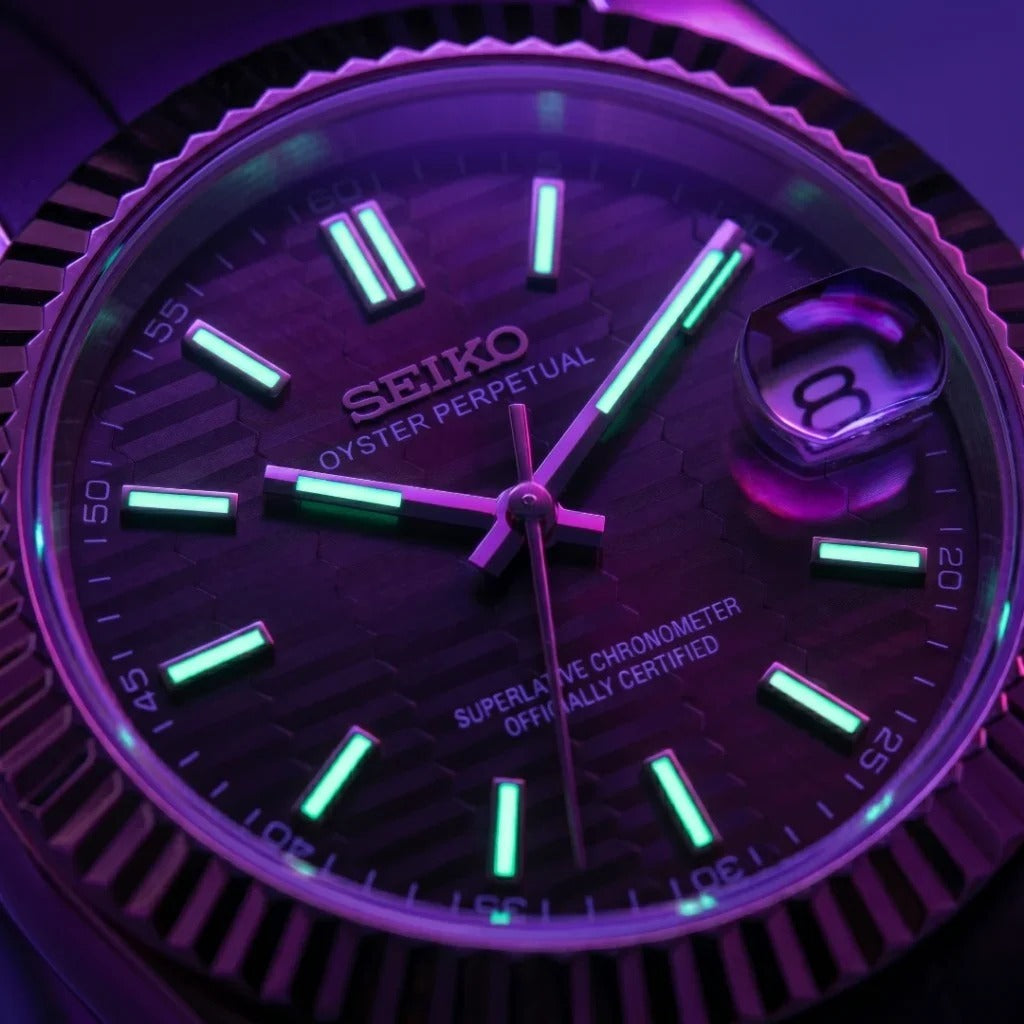 Seiko Mod | DateJust Chocolate Rubber