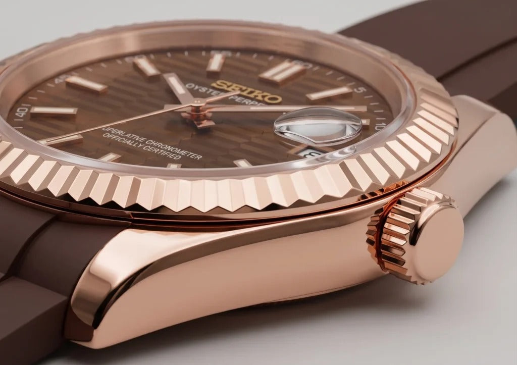Seiko Mod | DateJust Chocolate Rubber