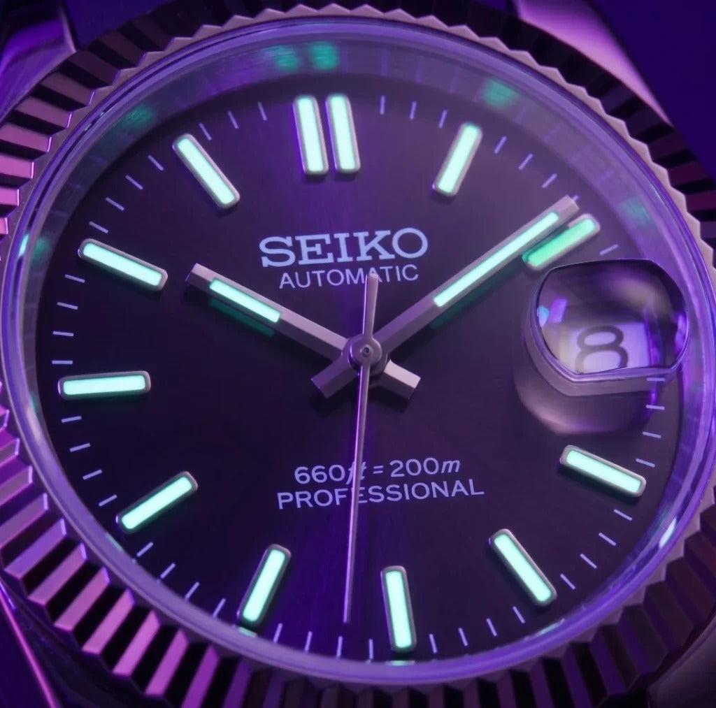 Seiko Mod | DateJust Black Rubber