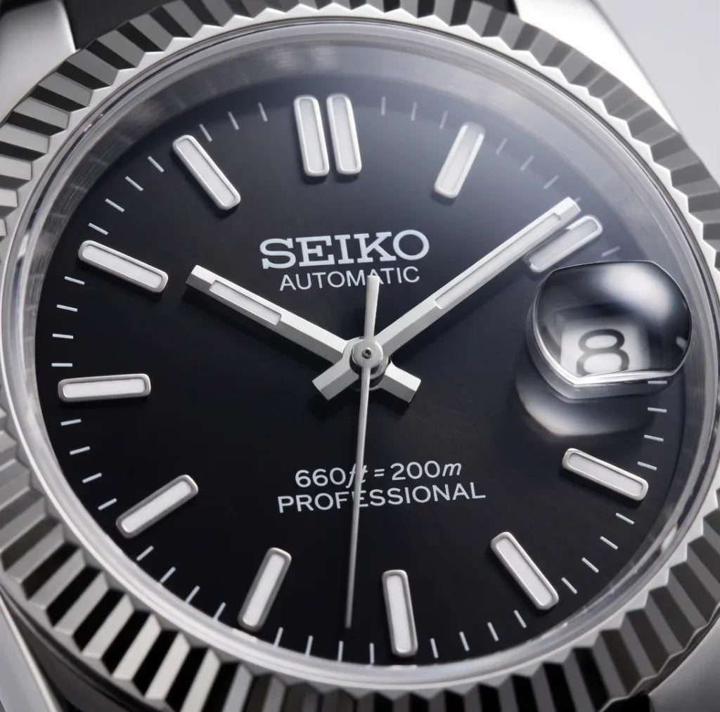 Seiko Mod | DateJust Black Rubber