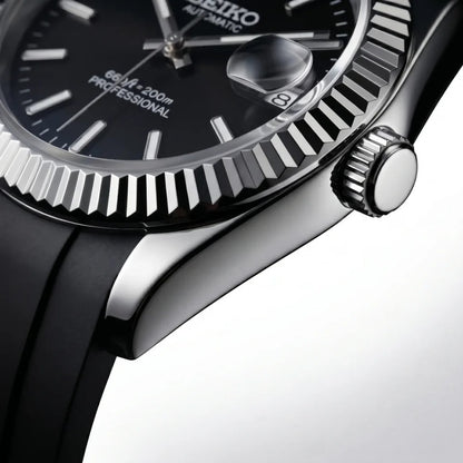 Seiko Mod | DateJust Black Rubber