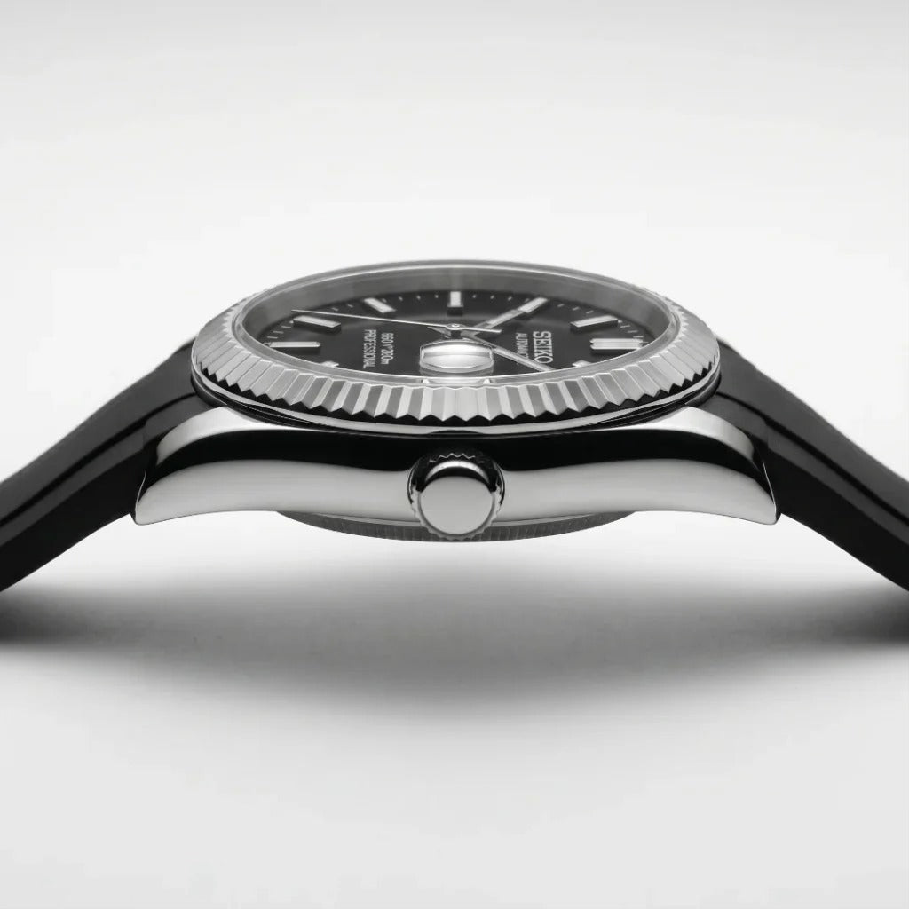 Seiko Mod | DateJust Black Rubber