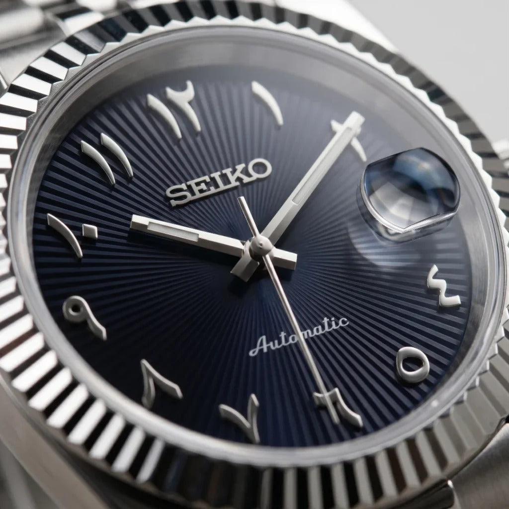Seiko Mod | DateJust Black Arabic v2