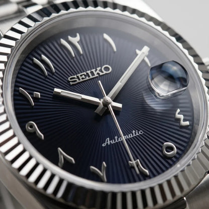 Seiko Mod | DateJust Black Arabic v2