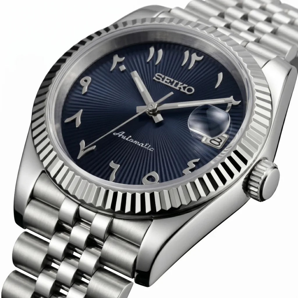 Seiko Mod | DateJust Black Arabic v2